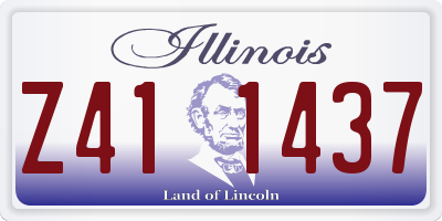 IL license plate Z411437