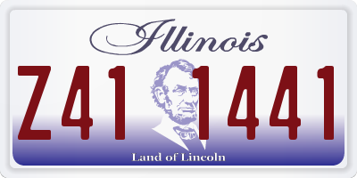 IL license plate Z411441