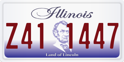 IL license plate Z411447