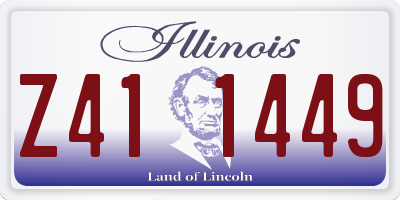 IL license plate Z411449