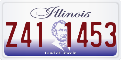 IL license plate Z411453