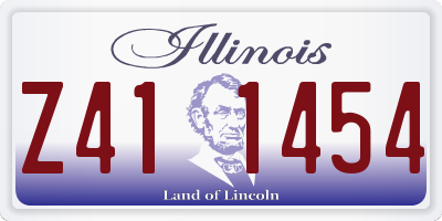 IL license plate Z411454