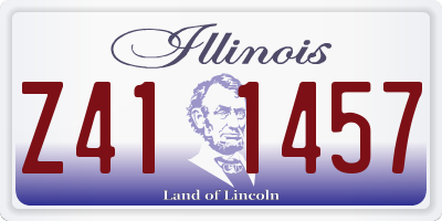 IL license plate Z411457