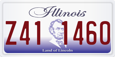 IL license plate Z411460