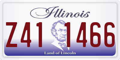 IL license plate Z411466