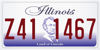 IL license plate Z411467