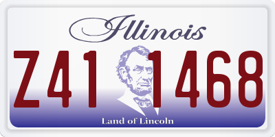 IL license plate Z411468