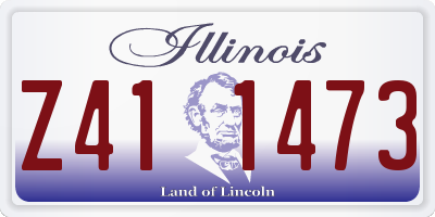 IL license plate Z411473