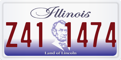 IL license plate Z411474
