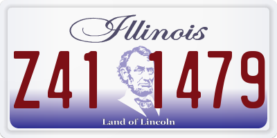 IL license plate Z411479