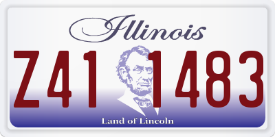 IL license plate Z411483
