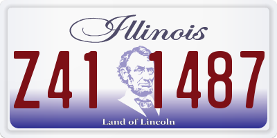 IL license plate Z411487