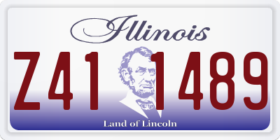 IL license plate Z411489