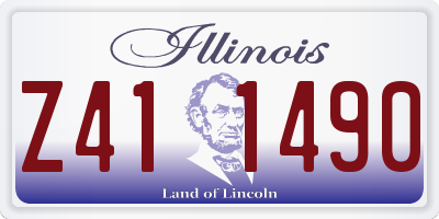 IL license plate Z411490