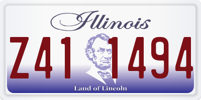 IL license plate Z411494