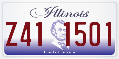 IL license plate Z411501