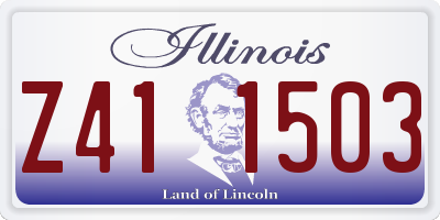 IL license plate Z411503