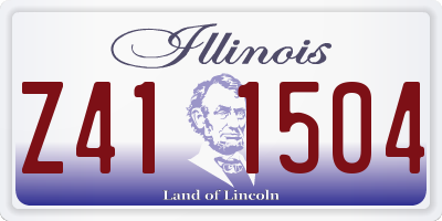 IL license plate Z411504