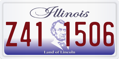 IL license plate Z411506