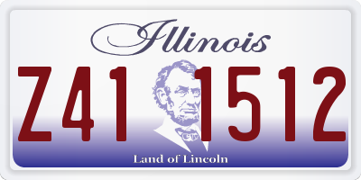 IL license plate Z411512