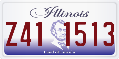 IL license plate Z411513