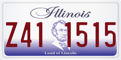 IL license plate Z411515