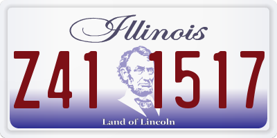 IL license plate Z411517