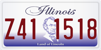 IL license plate Z411518