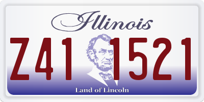 IL license plate Z411521