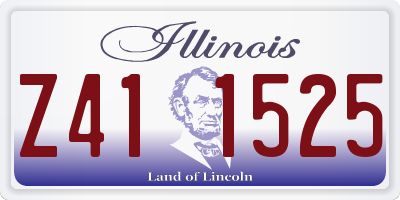 IL license plate Z411525