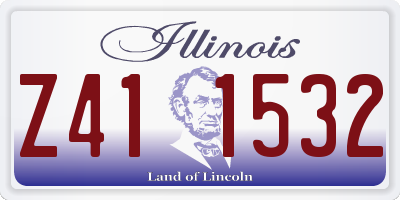 IL license plate Z411532