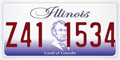 IL license plate Z411534