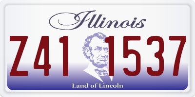 IL license plate Z411537