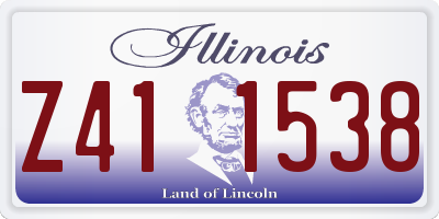 IL license plate Z411538