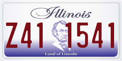IL license plate Z411541