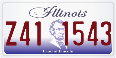 IL license plate Z411543