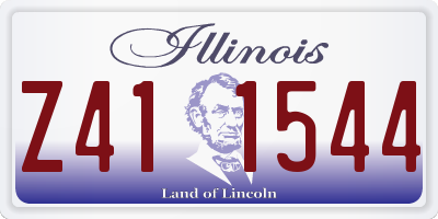 IL license plate Z411544