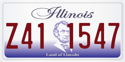 IL license plate Z411547