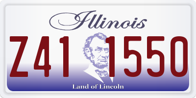 IL license plate Z411550