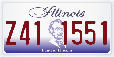 IL license plate Z411551