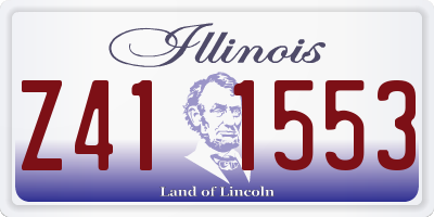 IL license plate Z411553