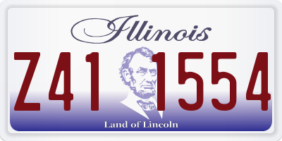 IL license plate Z411554