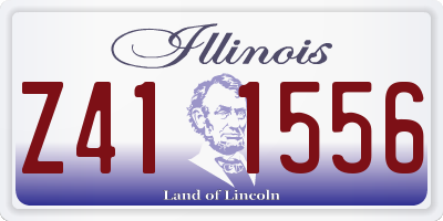 IL license plate Z411556