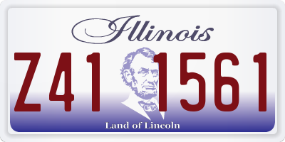 IL license plate Z411561