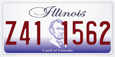 IL license plate Z411562