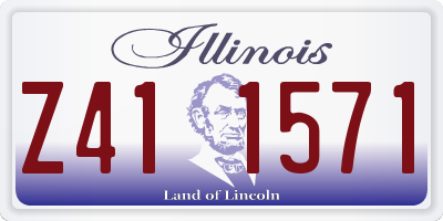 IL license plate Z411571