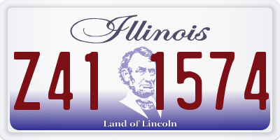IL license plate Z411574
