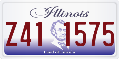 IL license plate Z411575