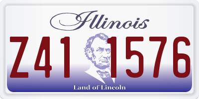 IL license plate Z411576