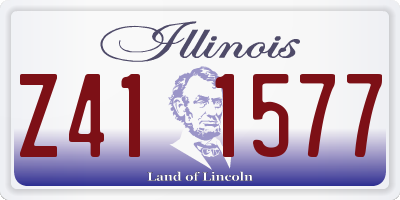 IL license plate Z411577